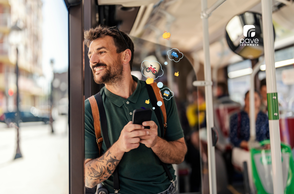 Die beste App für Pendler. Pave Commute belohnt dich für deinen Arbeitsweg. Pave Commute the number one Commuter App