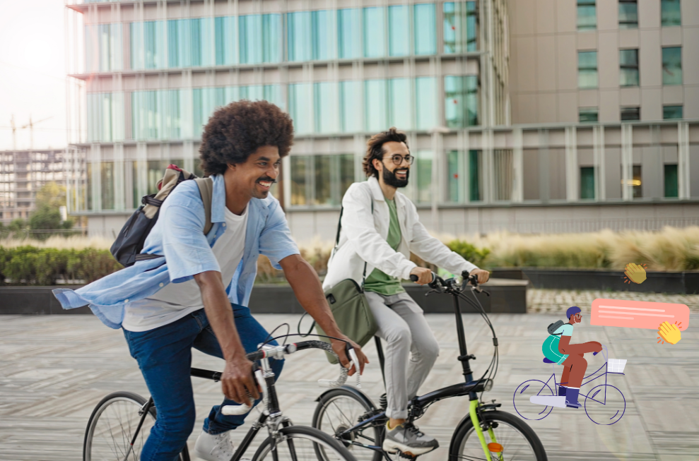 Freunde im Büro finden mit Pave Commute. Make friends at work with pave Commute.
